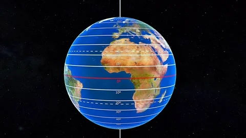Lines of latitude of the earth Stock Footage 313241137