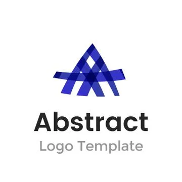 Lines letter A logo design template. Abstract modern logo design. Letter A and X Stock Illustration
