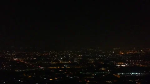 Lines of Lights (aerial drone view) Stock Footage 146222179