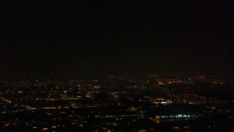Lines of Lights (aerial drone view) Stock Footage 146222498