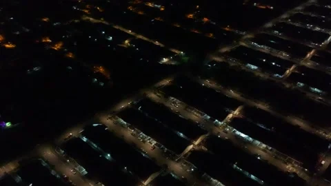Lines of Lights (aerial drone view) Stock Footage 146222840