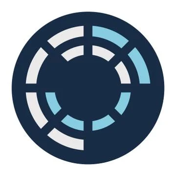 Lines loading circle block style icon vector design Illustrazione stock