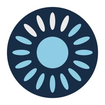 Lines loading circle block style icon vector design Illustrazione stock