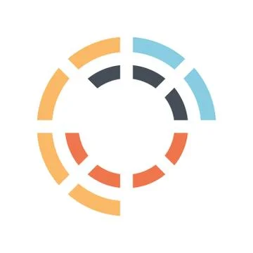 Lines loading circle flat style icon vector design Illustrazione stock