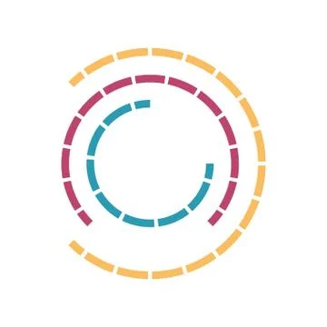 Lines loading circle flat style icon vector design Illustrazione stock