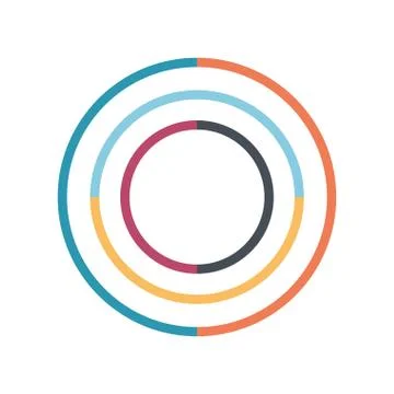 Lines loading circle flat style icon vector design Stock Illustration