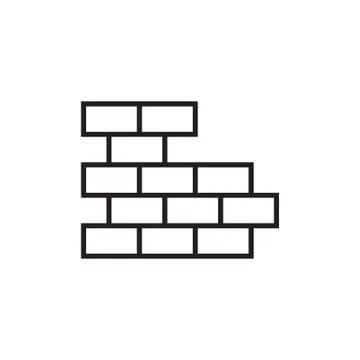 Lines lowescase letter B brick design vector Ilustración de archivo