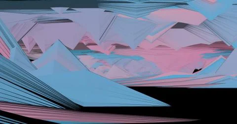 Lines making patterns in pastel colors. Stock Illustration