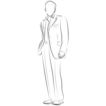 Lines man man. Stock Illustration