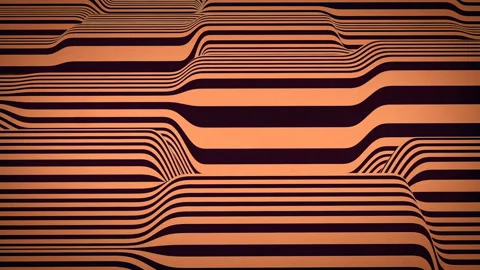 Lines movement retro style animation background. Seamless Loop. 3d render 4K UHD Stock Footage 119892565