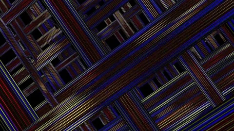 Lines moving in 3d VJ loop Stock Footage 76989380