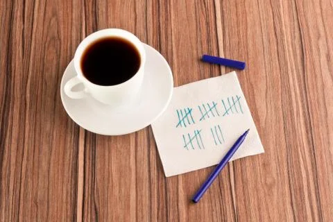 Lines on a napkin Stock Photos