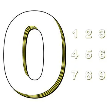 Lines numbers characters Stock Illustration