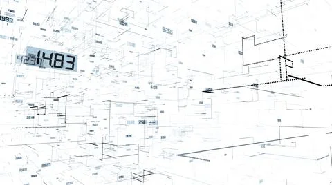 Lines with numbers Stock Illustration