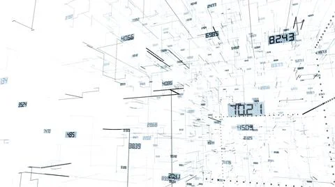 Lines with numbers Stock Illustration