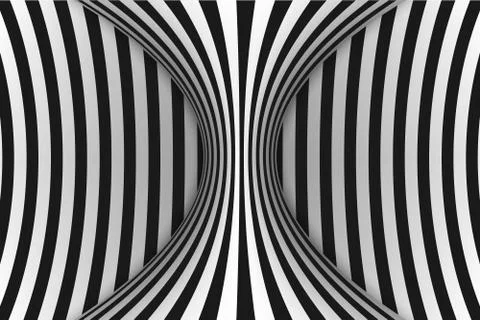 Lines optical illusion Stock Illustration