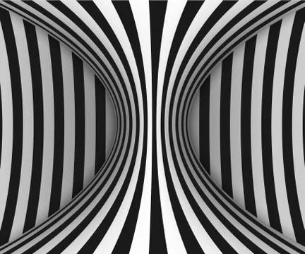 Lines optical illusion 스톡 일러스트