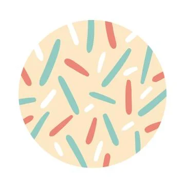 Lines organic pattern block style Illustrazione stock