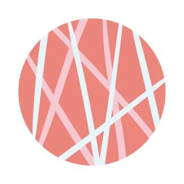 Lines organic pattern block style Illustrazione stock