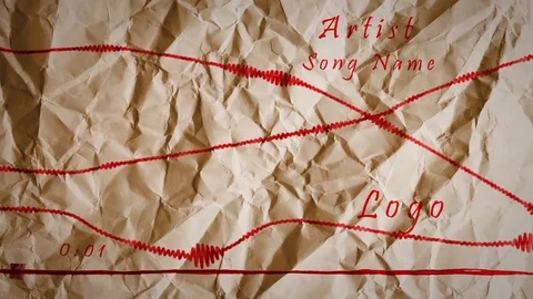 Lines on paper music visualizer Stock After Effects