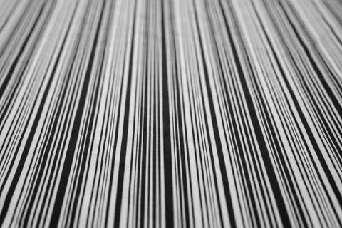 The lines parallel. black white striped fabric. Stock Photos