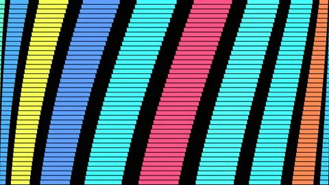 Lines Pastel Tones in Columns Back and Forth 库存影片 143898639