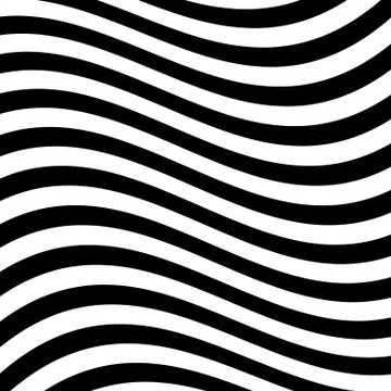 Lines pattern with distortion. Abstract geometric illustration. Stock Illustration