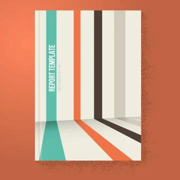 Lines Perspective Brochure / Report Template Stock Illustration