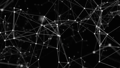 Lines plexus, Digital plexus of glowing lines and dots. Abstract background.. Stock Illustration