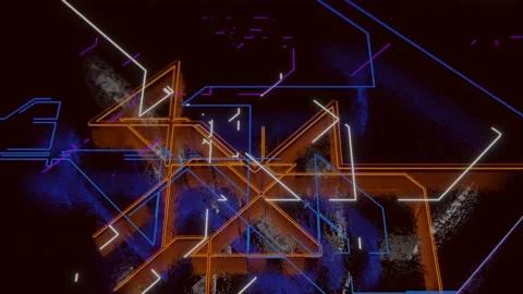 Lines reflection background (Abstract) Stock Footage 153894323