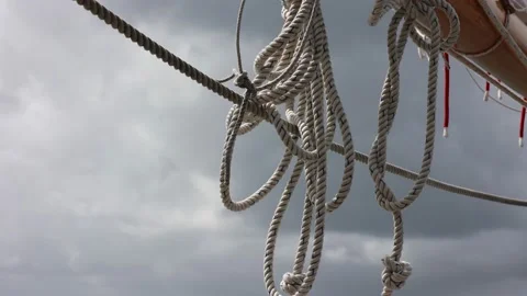 Lines on a Sailing Boat Stock Footage 230572400