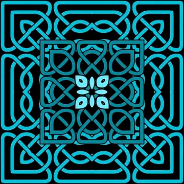 Lines seamless pattern. Celtic ornament. Repeat curved lines grid backdrop. E Stock Illustration