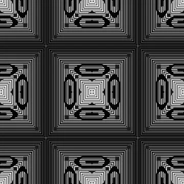 Lines seamless pattern. Geometric black and white vector background. Repeat h Stock Illustration