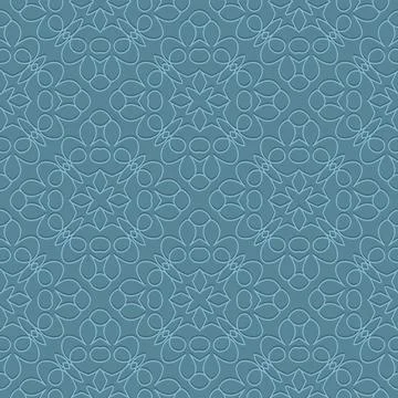 Lines seamless pattern. Light blue ornamental vector background. Repeat backd Stock Illustration