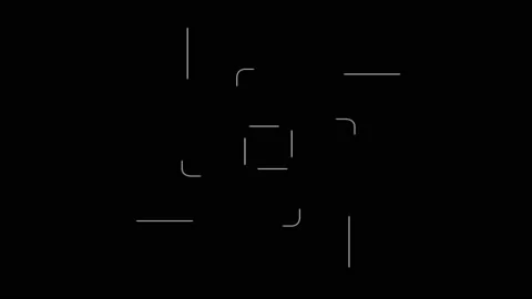 Lines Shape Elements with Alpha Channel. Stock Footage 114123156