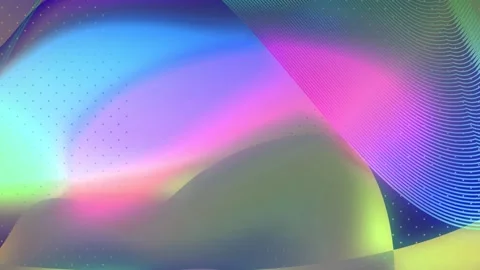 Lines, shapes and neon gradient animation. Stock Footage 241288487