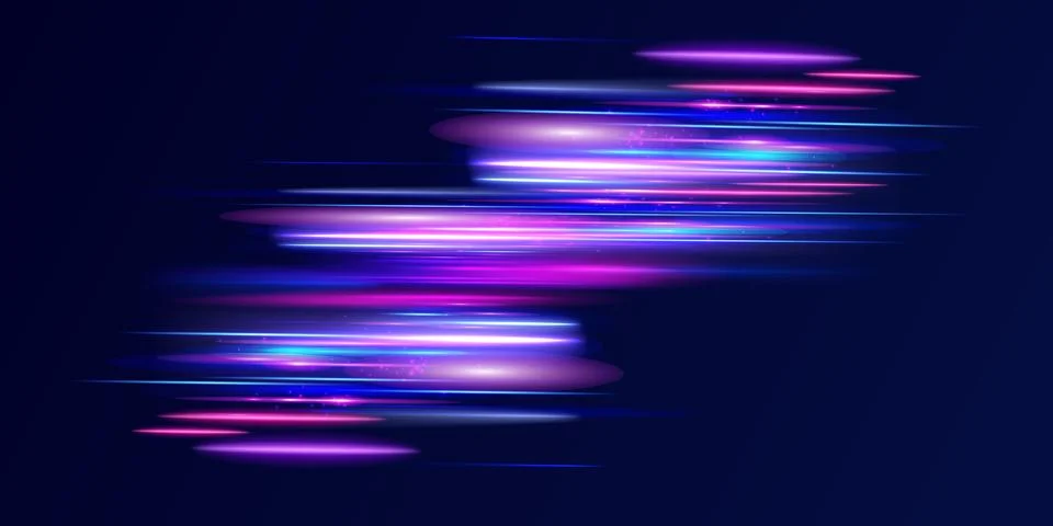 Lines of speed. Colored shiny sparks of spiral wave. Curved bright speed line Stock Illustration