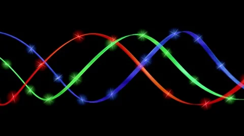 Lines as a spirals with lights Stock Footage 8764937