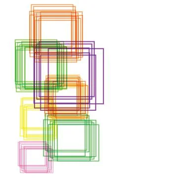 Lines Square background. Color geometric decoration concept. Jpeg illustratio Stock Illustration