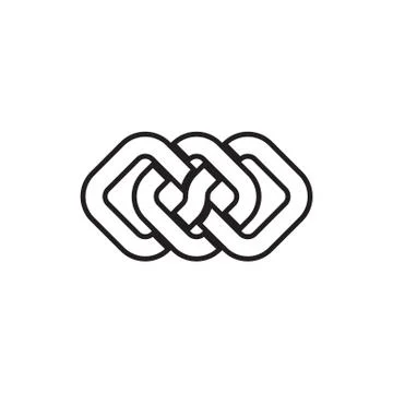 Lines square diamond bind each other interlock vector Stock Illustration