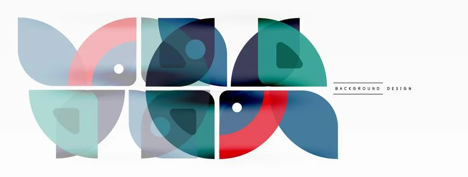 Lines, squares, circles and triangles. Geometric abstract background for Stock Illustration