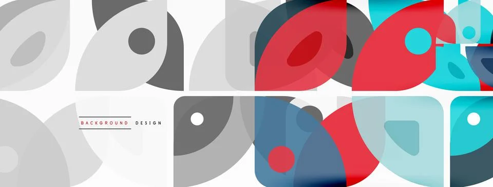 Lines, squares, circles and triangles. Geometric abstract background for Stock Illustration