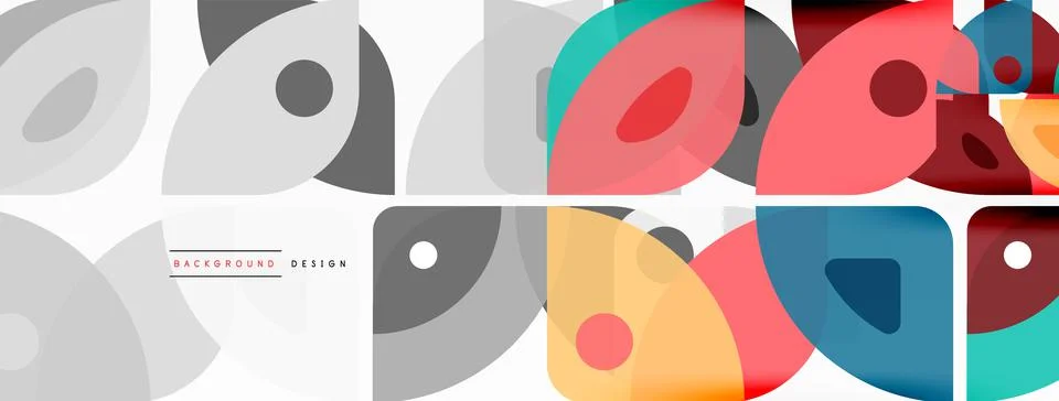 Lines, squares, circles and triangles. Geometric abstract background for 스톡 일러스트