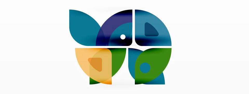 Lines, squares, circles and triangles. Geometric abstract background for Stock Illustration