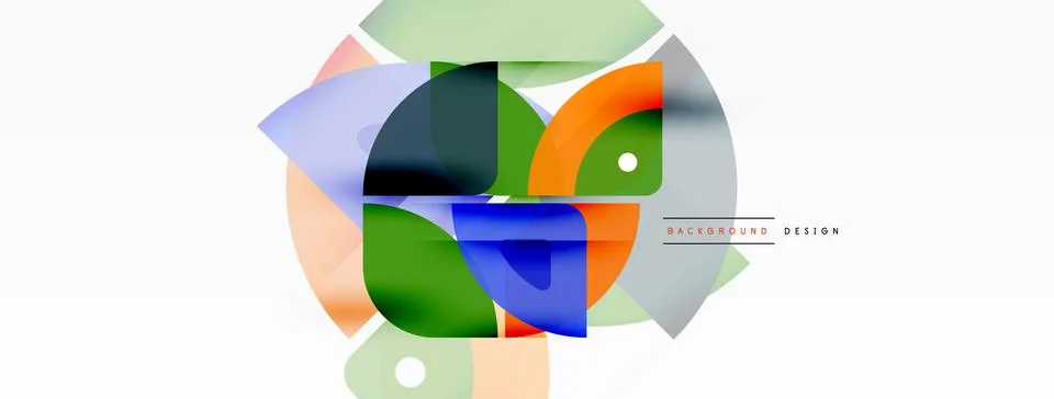 Lines, squares, circles and triangles. Geometric abstract background for Stock Illustration