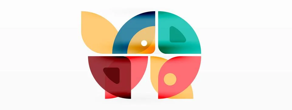 Lines, squares, circles and triangles. Geometric abstract background for Stock Illustration