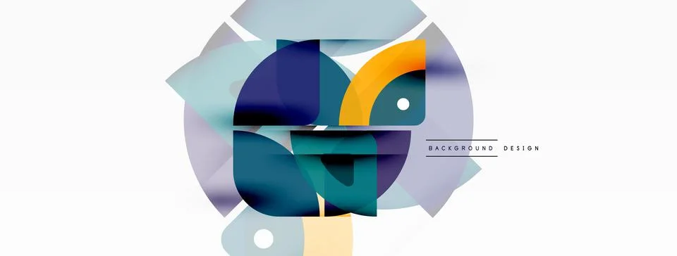 Lines, squares, circles and triangles. Geometric abstract background for 스톡 일러스트