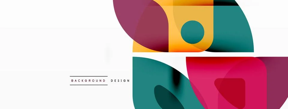 Lines, squares, circles and triangles. Geometric abstract background for 库存插图
