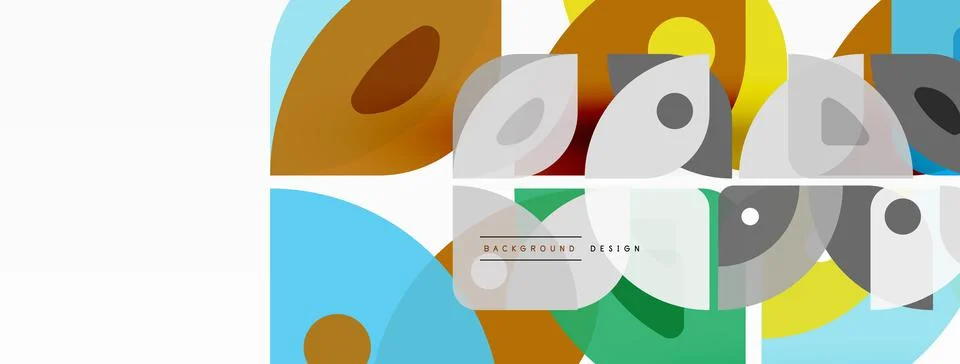 Lines, squares, circles and triangles. Geometric abstract background for Stock Illustration