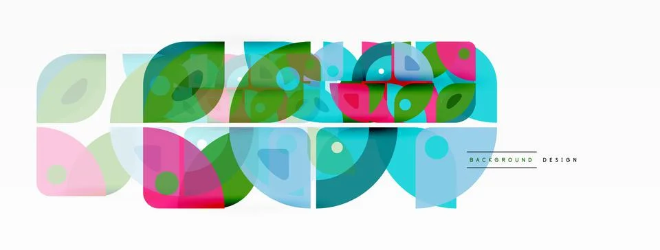 Lines, squares, circles and triangles. Geometric abstract background for Stock Illustration
